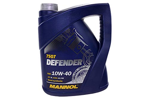 MANNOL 10256600500 Defender 10W40 SL/CF - Aceite semisintético para Motor, 5 l