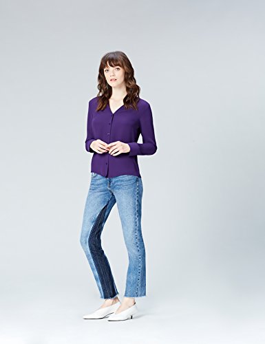 Marca Amazon - find. Blusa para Mujer, Morado (Violet Indigo 19-3750), 36, Label: XS