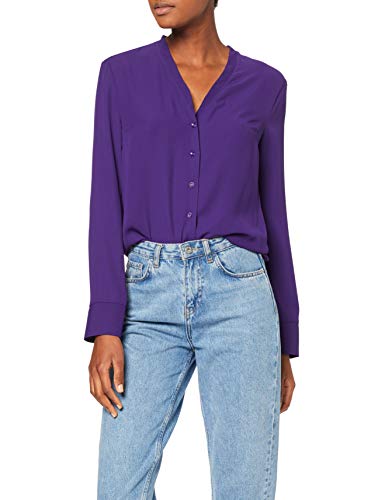 Marca Amazon - find. Blusa para Mujer, Morado (Violet Indigo 19-3750), 36, Label: XS