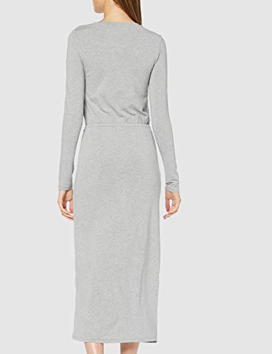 Marca Amazon - find. Vestido Largo Estilo Camiseta de Punto Mujer, Gris (Grey Marl), 36, Label: XS