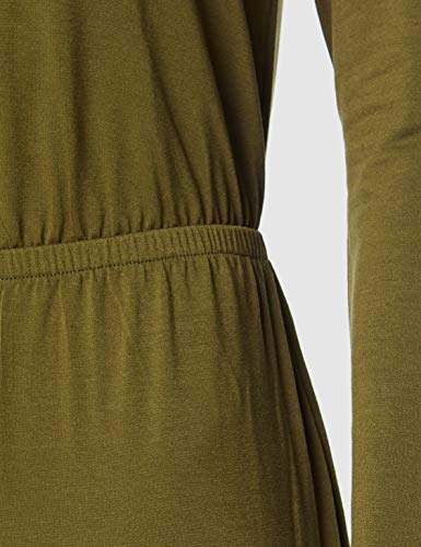 Marca Amazon - find. Vestido Largo Estilo Camiseta de Punto Mujer, Verde (Green), 36, Label: XS