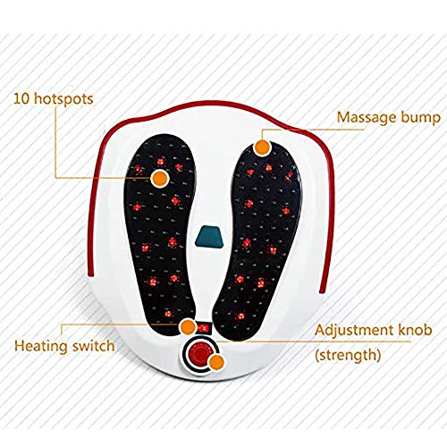 Masajeador De Pies, Estimulador De Masaje Portátil Vibración Aplicar Caliente Más Puntos De Acupuntura De Calor para Promover La Circulación Sanguínea (34.5 * 31 * 13Cm)