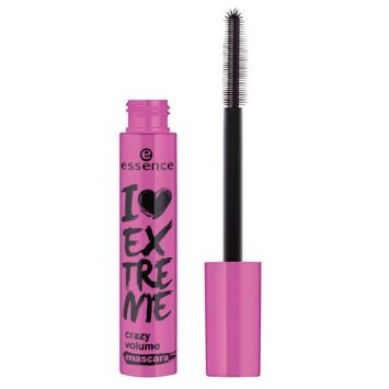 Máscara de pestañas I Love Extreme de Essence, colornegro,máscara de 12 ml para un gran volumen y una densidad extrema,máscara rizadora de pestañas.