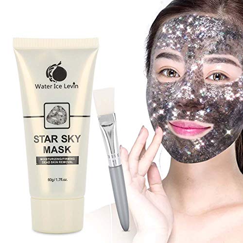 Máscaras despegables de 60 g, mascarilla facial exfoliante Sky Glow Glitter, mascarilla facial de limpieza profunda Máscara de lentejuelas estrellas Mascarilla exfoliante hidratante Cuidado de la piel