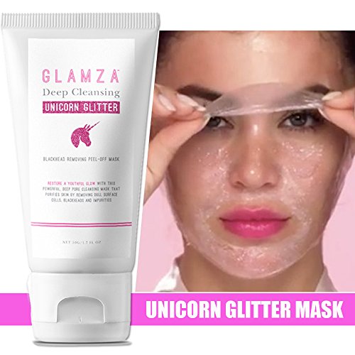 Mascarilla de limpieza profunda Unicorn Glitter de puntos negros para cuidado de la piel, de Glamza