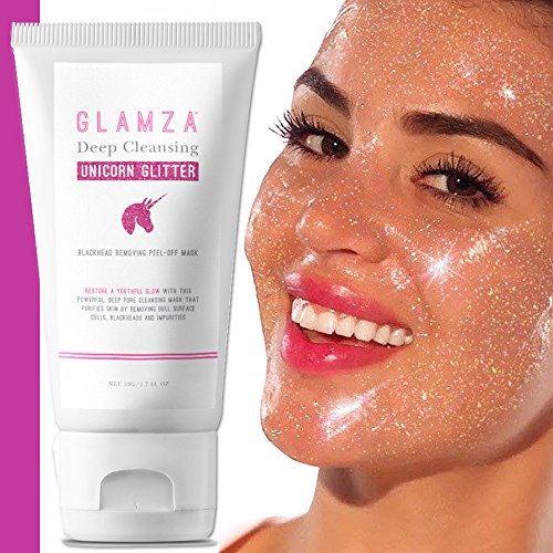 Mascarilla de limpieza profunda Unicorn Glitter de puntos negros para cuidado de la piel, de Glamza