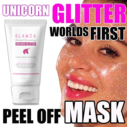 Mascarilla de limpieza profunda Unicorn Glitter de puntos negros para cuidado de la piel, de Glamza