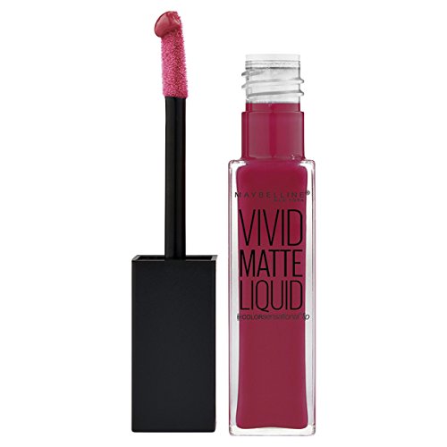 Maybelline New York - Color Sensational, Pintalabios Mate Vivid Matte Liquid, Tono 40 Berry