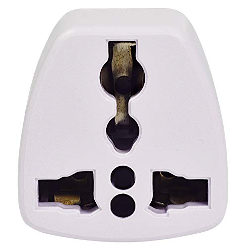 MENGS 6X adaptador de enchufe de viaje para el Reino Unido Inglaterra Reino Unido 3 clavija (AC 250V 13 Color: Blanco) con material de ABS para conexión universal