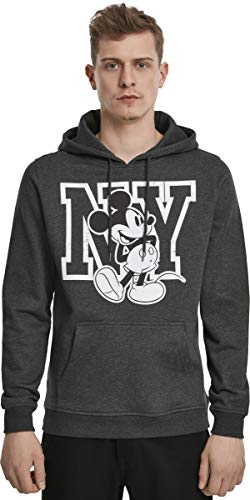 MERCHCODE Disney Mickey Mouse - Sudadera con Capucha para Hombre, diseño de Mickey Mouse, Hombre, MC420, Charcoal, Large