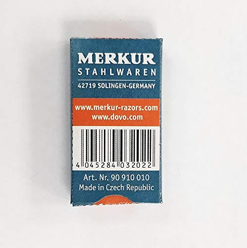 Merkur MRKR - Pack de 10 hojas de seguridad fabricadas en platino inoxidable