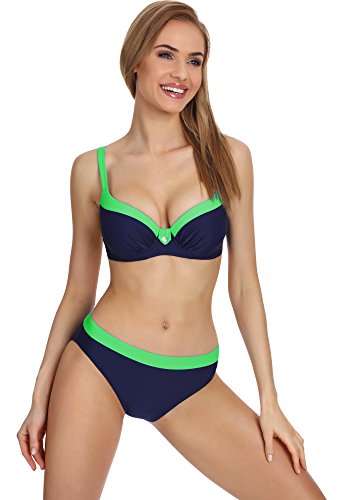 Merry Style Conjunto Bikini Sujetador y Bragas Bañador 2 Piezas Mujer P190-65TSG(Patrón-11, EU(Top 80 F / 40)=ES(95F/42))