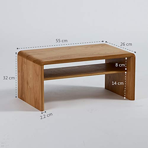 Mesas Centro Mesitas Café Mesa Hogar Y Cocina Café Mesa Nogal Negro Dormitorio Sala De Estar Ventana De Bahía Mesa De Té Madera Maciza Tingting (Color : Madera, Tamaño : 55)