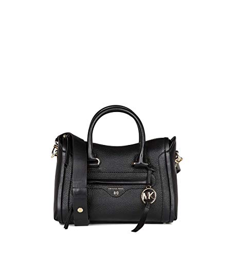 Michael Kors Boslo Satchel Carine Pequeño En Piel Modelo 30S0GCCS1L Color Negro