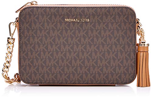 Michael Kors Crossbody - Bolso Bandolera para Mujer, Marrón (Brown), 15 x 10 x 5 cm