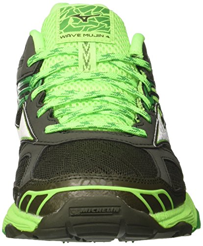 Mizuno Wave Mujin 3, Zapatillas de Running para Hombre, Multicolor (Forestnight/White/brightgreen 01), 42.5 EU