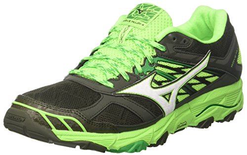 Mizuno Wave Mujin 3, Zapatillas de Running para Hombre, Multicolor (Forestnight/White/brightgreen 01), 42.5 EU