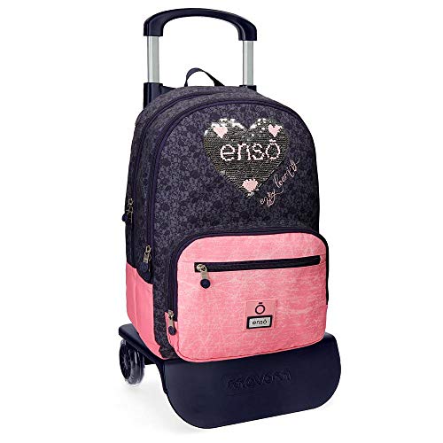 Mochila Doble Compartimento 44cm con carro Enso Learn