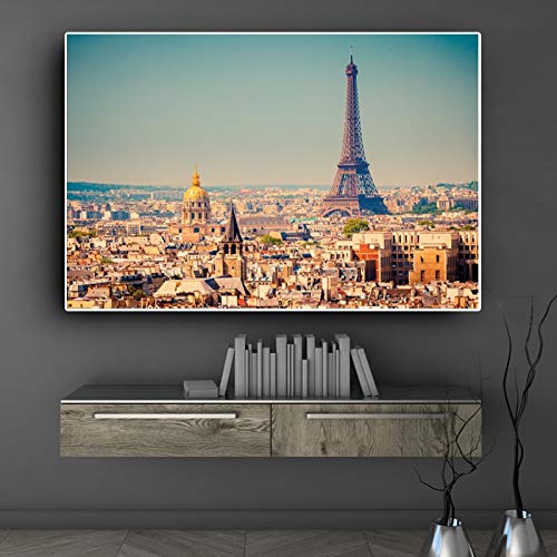 Moderno París Torre Ciudad Arquitectura Paisaje Póster y foto Lienzo Pintura Sala de estar Mural Muebles para el hogar Sin marco Lienzo decorativo Pintura A114 40x60cm