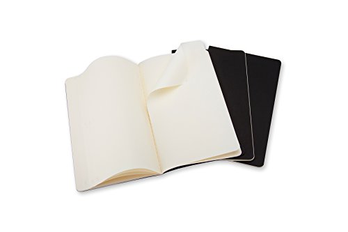 Moleskine QP313 - Pack de 3 cuadernos, pocket 9 x 14, negro