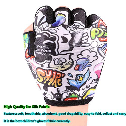 Morethan Niños Ciclismo Guantes Niños Niñas (S (for Age 8-12))