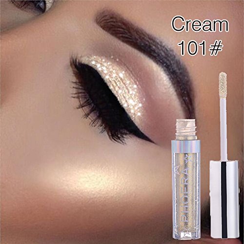 MORETIME sombra de ojos cosmética Shimmer Crema de Maquillaje con Color Cálido y Frío 13 colores PHOERA Magnificent Metals Sombra de ojos con brillo y brillo