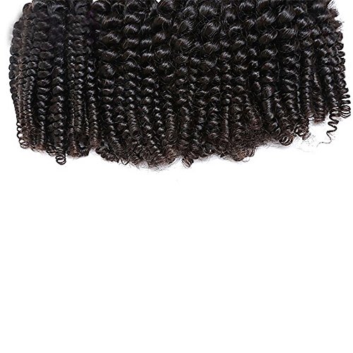 Morningsilkwig 1 Piezas Pelo Natural Extensiones Afro Kinky Curly Cabello Humano 100g/Pieza Remy Extensiones de Cabello Humano Hombre Remy Pelucas De Cabello Afro