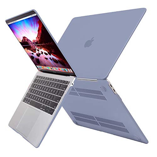 MOSISO Funda Dura Compatible con 2020 2019 2018 MacBook Air 13 Pulgadas A2179 A1932 con Pantalla Retina & Touch ID, Ultra Delgado Carcasa Rígida Protector de Plástico Cubierta, Gris Lavanda