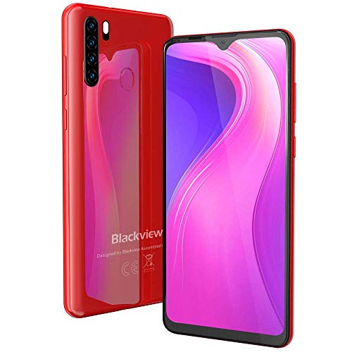 Moviles Libres, Blackview A80 Pro Smartphone Libre (2020), 6.49” 19:9 HD+ Pantalla, Helio P25 Octa-Core 4GB RAM 64GB ROM, 4680mAh, Cámara 13MP+8MP+0.3MP+0.3MP, 4G Android 9.0, Dual SIM (Rosa)