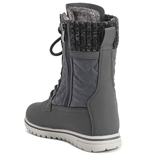 Mujer Acolchado Corto Nieve Invierno Piel Sintética Calentar Durable Impermeable Botas - 6 - GRE39 AYC0529