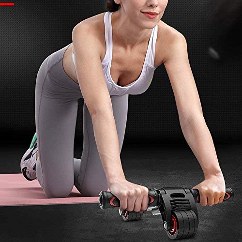 Muscular de ruedas, equipo abdominal Ejercicio, Ab Roller ejercicio abdominal con densamente estera del cojín de la rodilla, estable for evitar vuelcos, el equilibrio y la eficiencia perfecta for la a