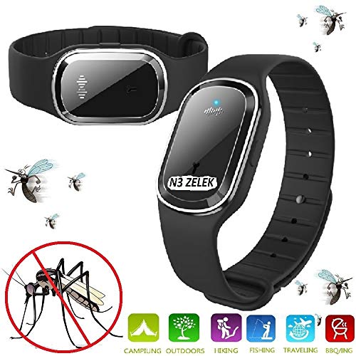 N3 ZELEK Pulsera Repelente de Mosquitos Bandas de Mosquitos Chip MÁS Nuevo Bandas Repelentes de Insectos Repelente de Plagas Ultrasónico Banda de Muñeca Pulsera Anti Mosquitos Reloj de Insectos