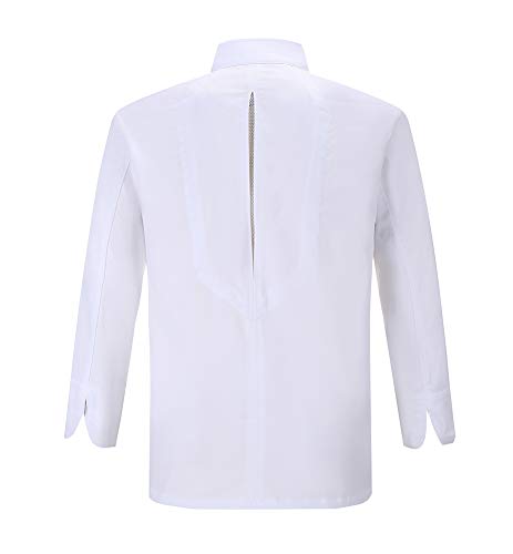 Nanxson CFM0028 - Chaqueta de cocinero para hombre (manga larga, transpirable), color blanco Blanco L