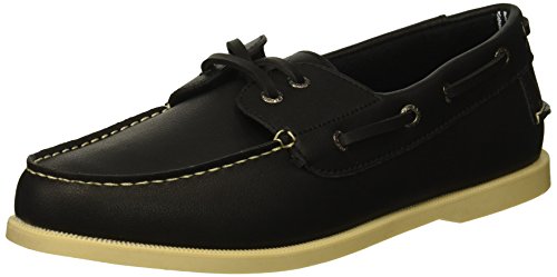 Nautica Men's NUELTIN Boat Shoe, Black, 12 Medium US