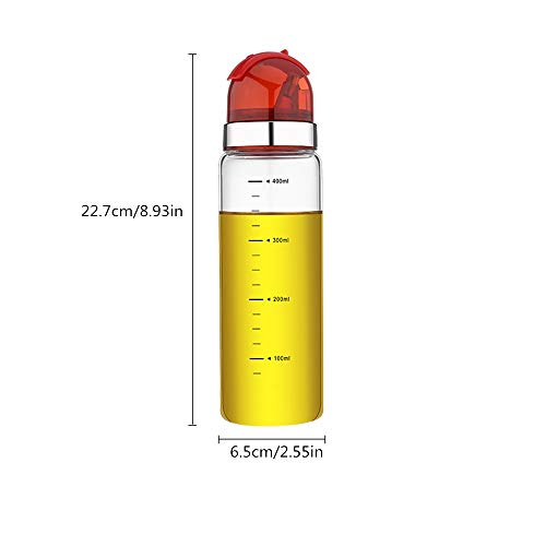 NBHBSZY Botella de Aceite estanca, Apta para Aceite de sésamo, Aceite Vegetal, Aceite de Oliva, etc. Fabricada en Vidrio borosilicato Durable. Sin Fugas de Aceite,