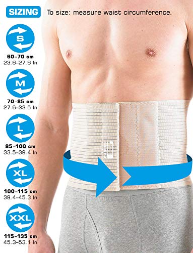 Neo G Órtesis para hernia abdominal superior - Talla M - Calidad de Grado Médico. Órtesis transpirable y ligera. Ayuda con hernias abdominales, la tensión y presión en la zona lumbar - Unisex