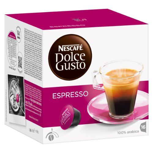 Nescafé Dolce Gusto Set Basic: Lungo, Cappuccino, Latte Macchiato, Espresso, Chococino, Crema Grande, 6 x 16 Cápsulas