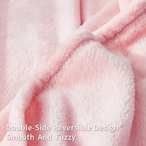 NEWSHONE Mantas Franela Fleece Blanket Throw Blanket Double/Twin— Cosy Soft Mantas de Cama cálidas y Ligeras para sofá Sofá Manta de Microfibra para Todo Uso multipropósito