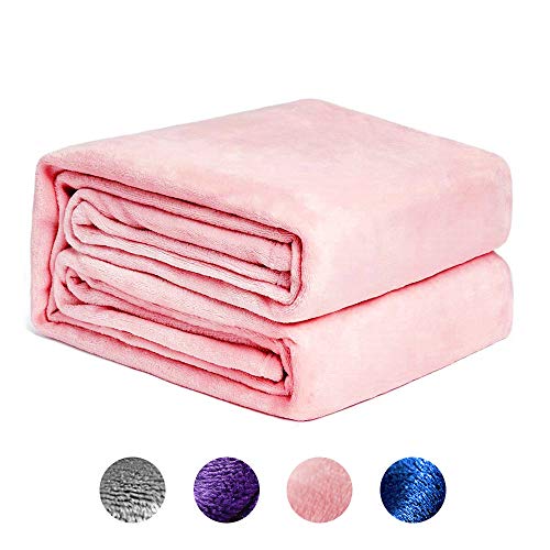 NEWSHONE Mantas Franela Fleece Blanket Throw Blanket Double/Twin— Cosy Soft Mantas de Cama cálidas y Ligeras para sofá Sofá Manta de Microfibra para Todo Uso multipropósito