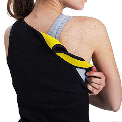 NHEIMA Faja Reductora Mujer Camisetas Sauna Adelgazantes para Mujer Chaleco de Neopreno Corset para Sudoración, Quema Grasa, Faja Abdomen, Tamaño XL