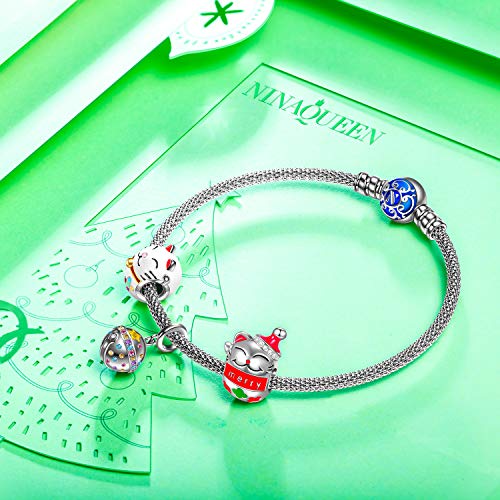 NINAQUEEN Charm Pandora Charms Campanas de Suerte Regalos Originales Mujer Niña Regalos para Ella Plata 925 para Madre Novia Esposa