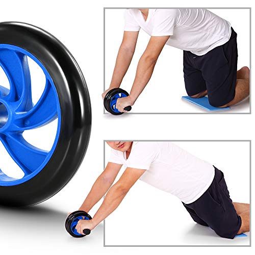 Nishore Rueda Abdominales Fitness, AB Roller Wheel Abdominal, con Banda de Resistencia de 8 Formas Banda de Lazo Kit de Paquete de Cuerda de Salto, Gimnasio en Casa Conjunto de Ejercicios