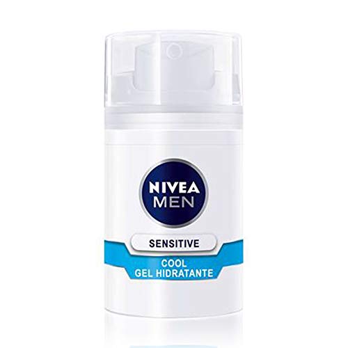 NIVEA MEN Sensitive Cool Gel Hidratante, gel refrescante para piel sensible, hidratante facial para un afeitado sin irritaciones - 1 x 50 ml