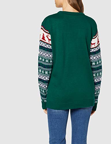 NIZZIN Elm, Suéter de Navidad Unisexo, Verde (Green 19-5420), X-Large