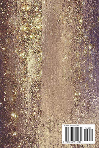 Notebook: Beautiful Plum & Bronze Gold Texture Inspired Night Sky Design