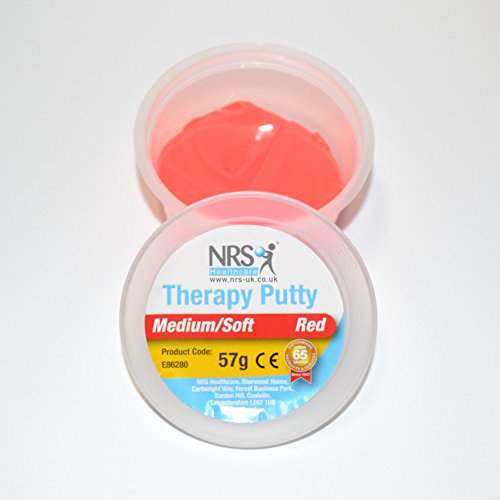 NRS Healthcare E86280 - Masilla terapéutica, 57 g, resistencia media-baja, color rojo