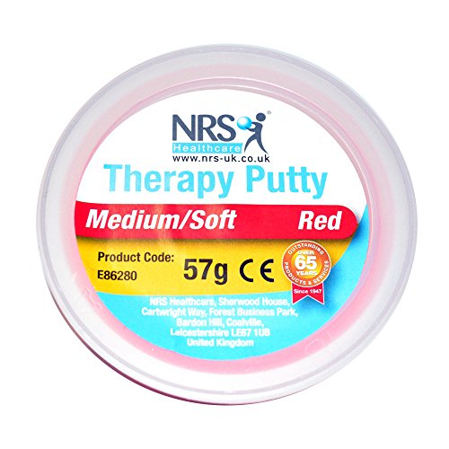 NRS Healthcare E86280 - Masilla terapéutica, 57 g, resistencia media-baja, color rojo