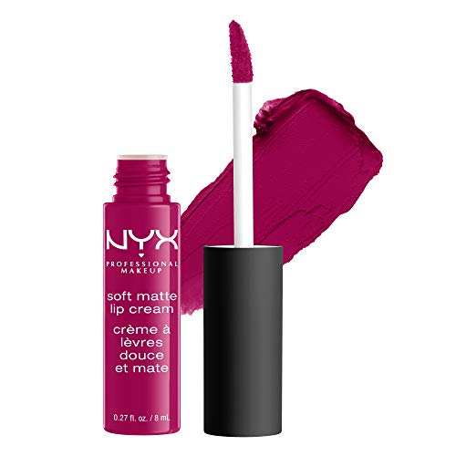 NYX Professional Makeup Pintalabios Soft Matte Lip Cream, Acabado cremoso mate, Color ultrapigmentado, Larga duración, Fórmula vegana, Tono: Madrid