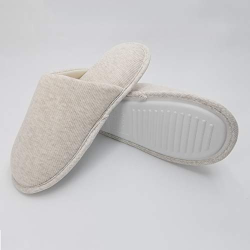 ofoot Zapatillas de casa Antideslizantes de algodón orgánico para Mujer ofoot, Espuma de Memoria acogedora Lavable para Dormitorio de Verano, Suela de Goma