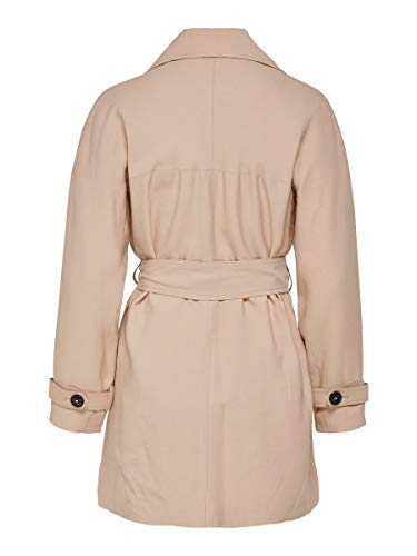 Only Onlemilia Short Trenchcoat Cc Otw Abrigo, Rosa (Rose Smoke Rose Smoke), 36 (Talla del fabricante: X-Small) para Mujer